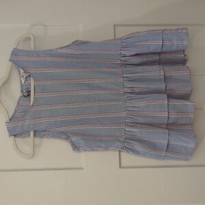 Vineyard Vines Peplum Seersucker Top